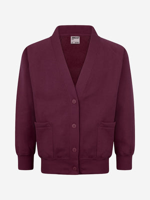 Zeco Kids School Sweatshirt Cardigan in Maroon