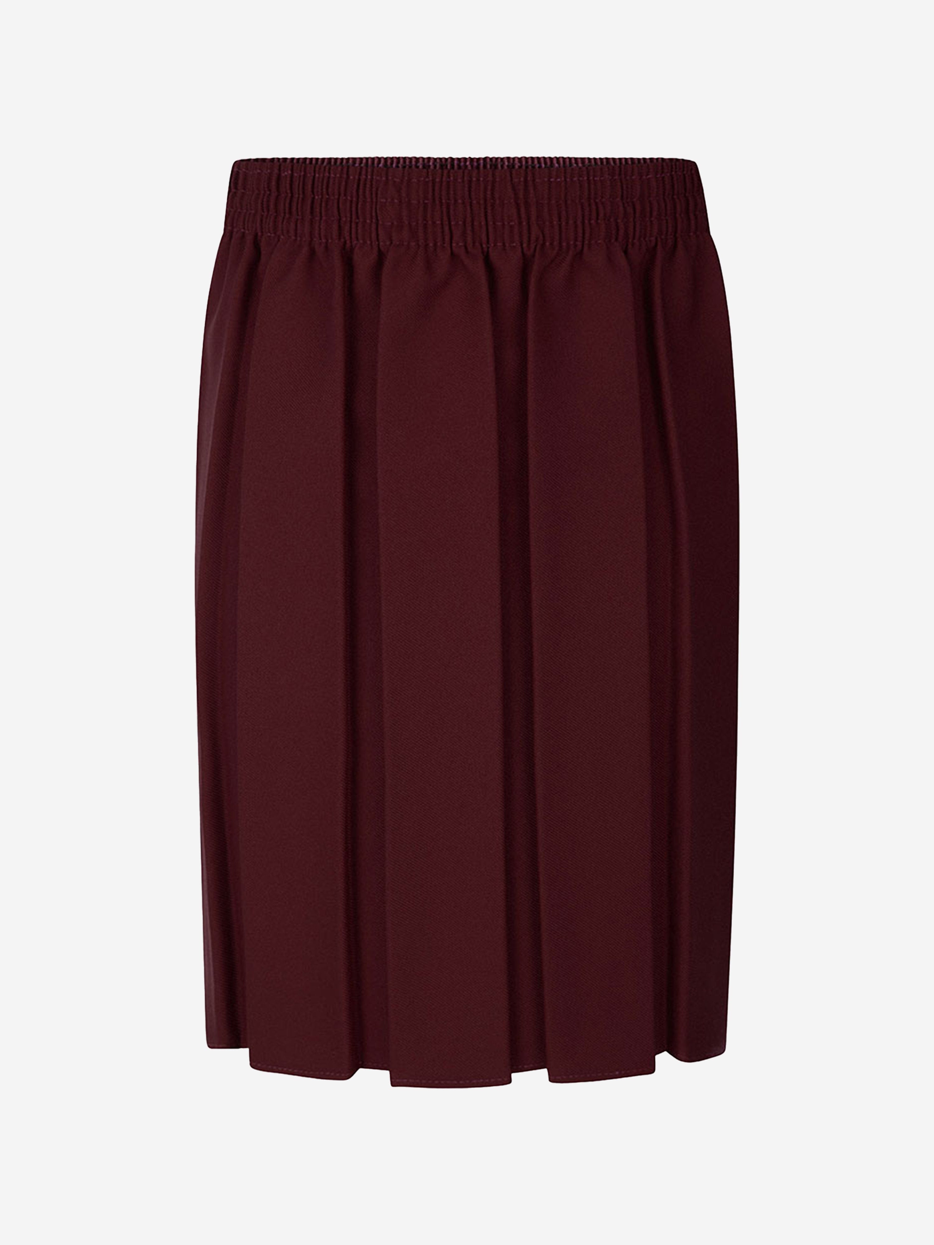 Zeco Girls School Box Pleat Skirt in Maroon