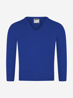 Zeco Kids School Knitted V-Neck Jumper in Blue