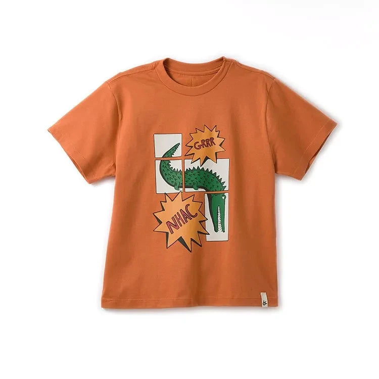 Fabula - Crocodile T-shirt | Brick red