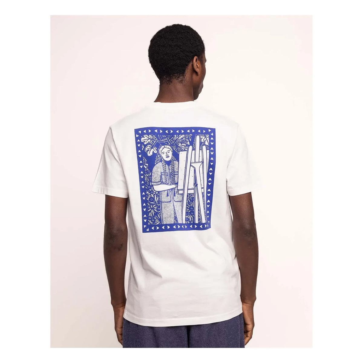 Olow - Pictural Cotton T-Shirt | Ecru