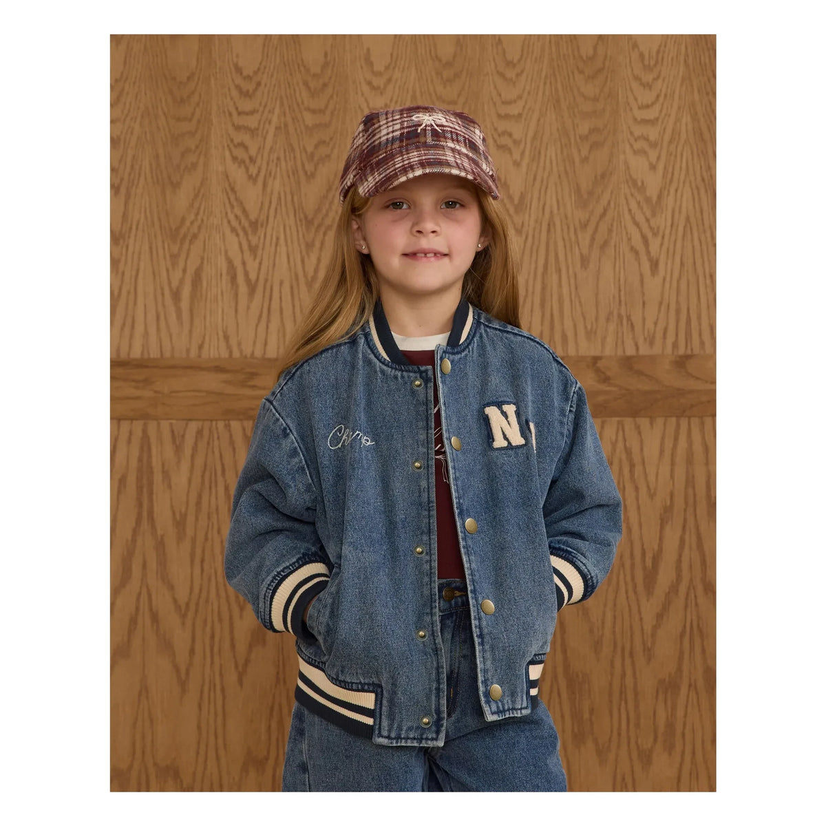 Rylee + Cru - Bomber Varsity Mini | Denim