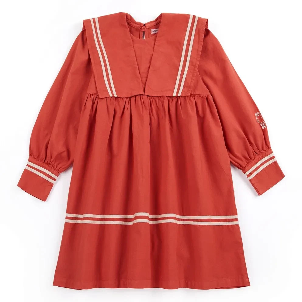 Bobo Choses - Organic Cotton Sailor Dress | Red