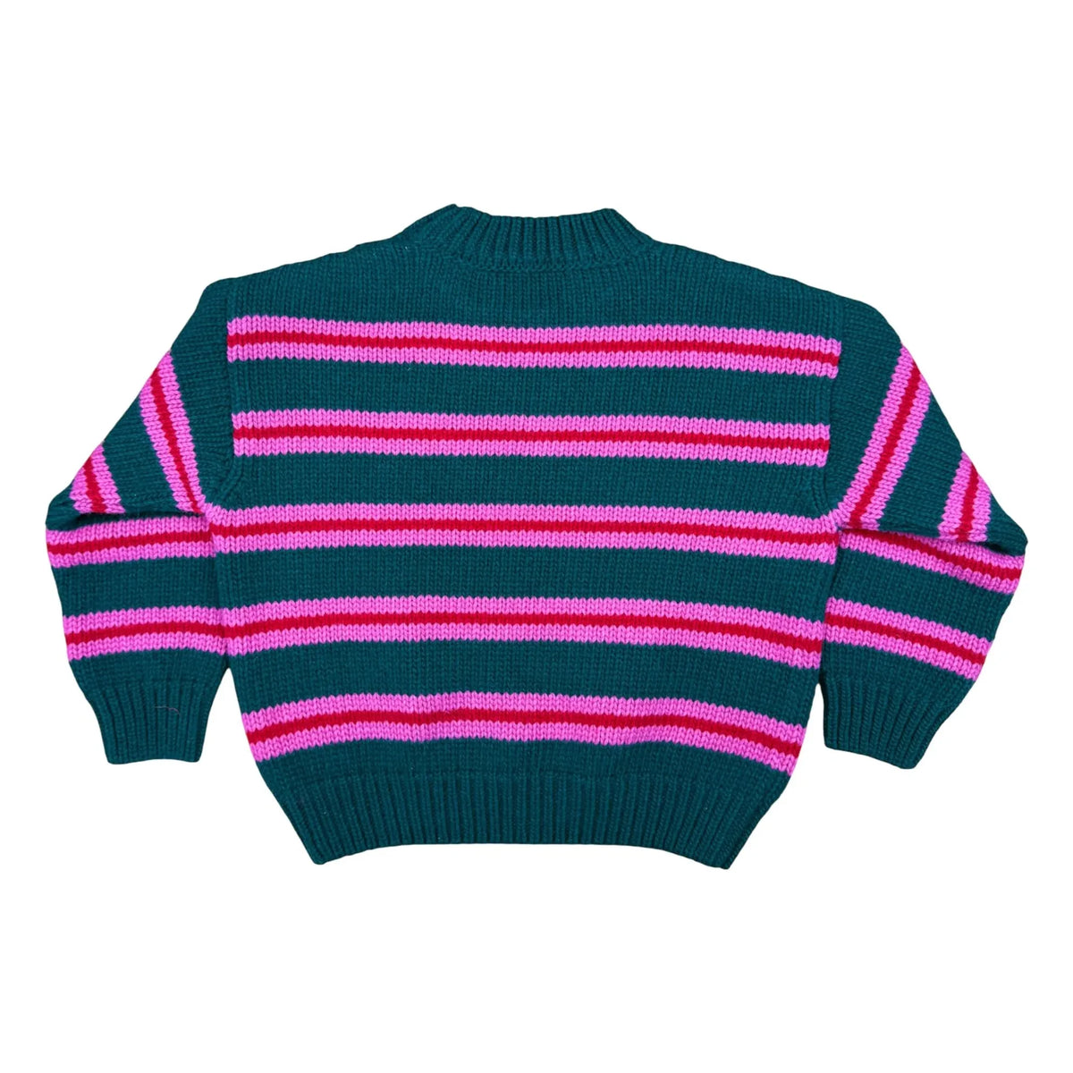 Club Trésor - Heritage Striped Wool Sweater | Dark Green