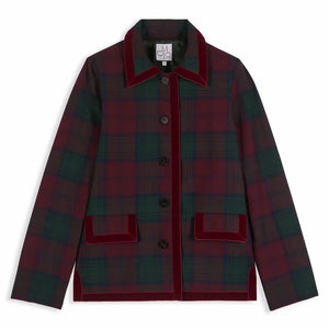 Maria de la Orden - Jude Check Jacket | Burgundy