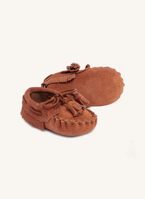 Pèpè - Suede Tassel Loafer Slippers | Brown