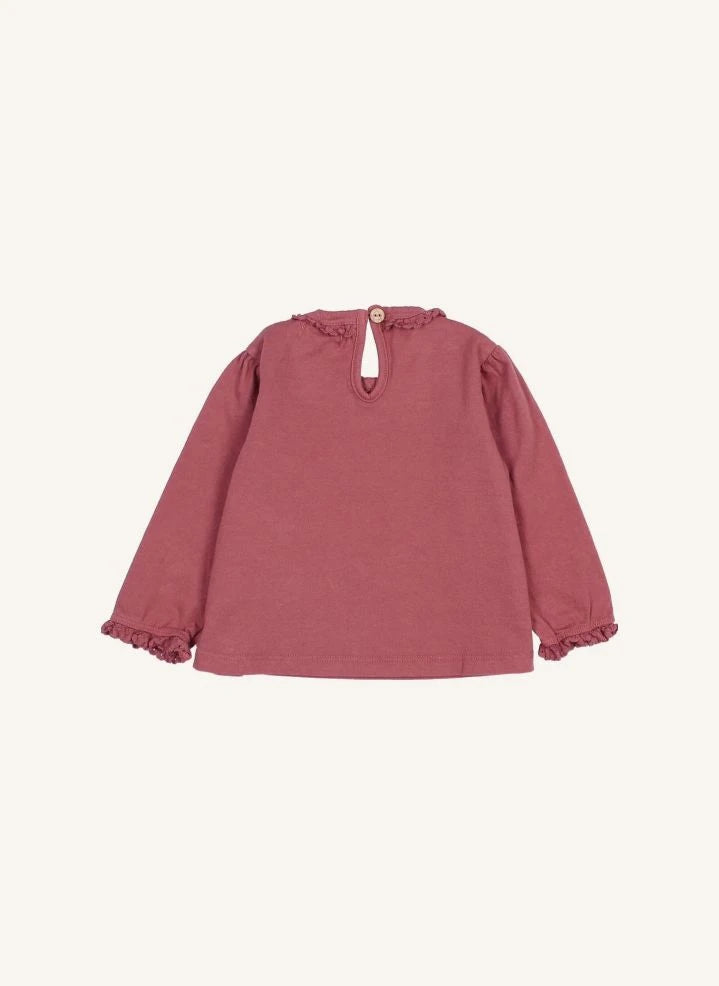 Búho - Lace Bébé Organic Cotton T-Shirt | Mauve