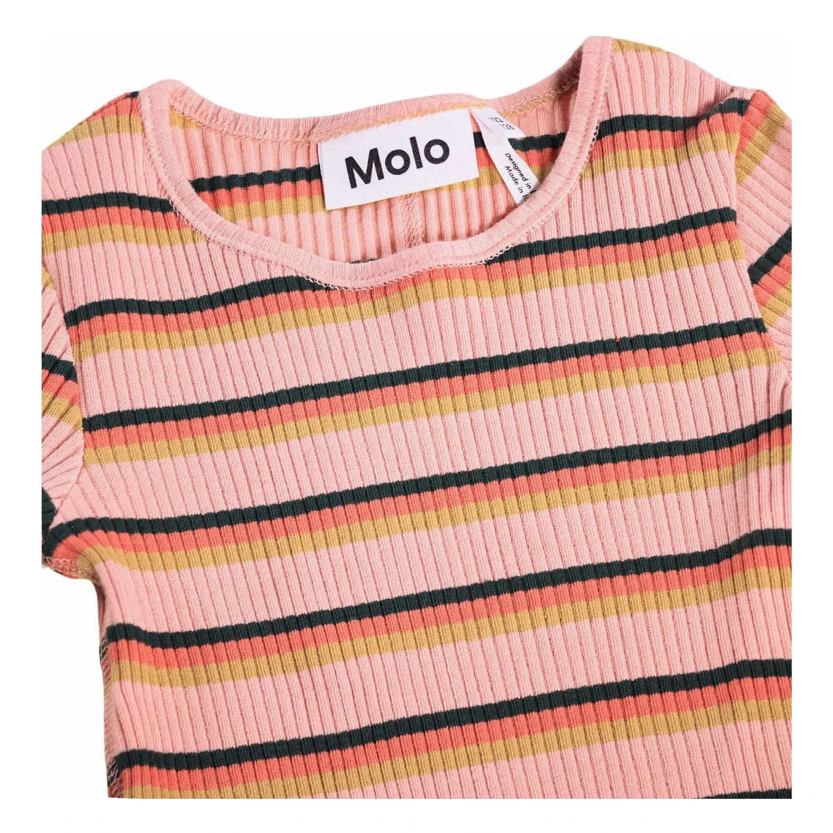 Molo - Rochelle Striped Organic Cotton T-Shirt | Peach