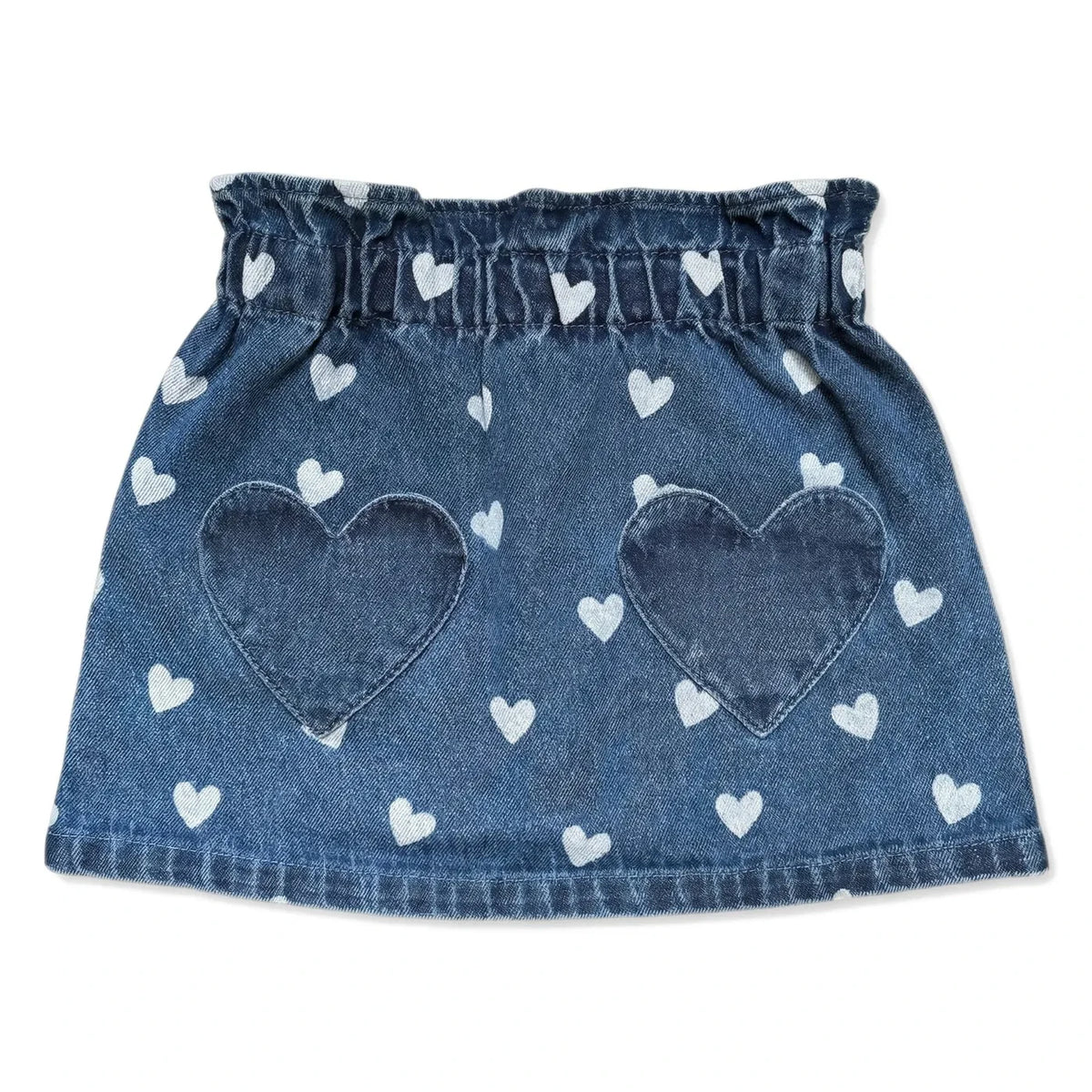 Louis Louise - Teacher Hearts Denim Skirt | Blue