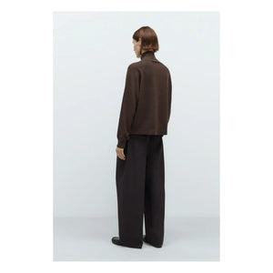 Cordera - Extra Thin Merino Wool Buttoned Sweater | Brown