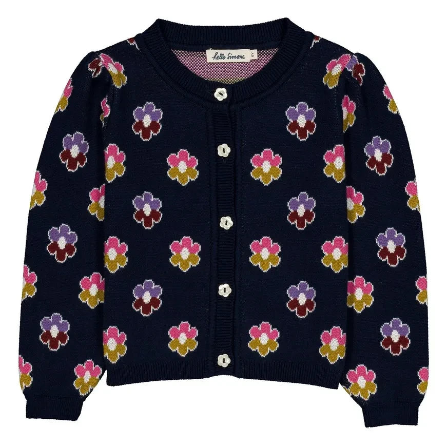 Hello Simone - Lison Fleurs Cardigan | Navy