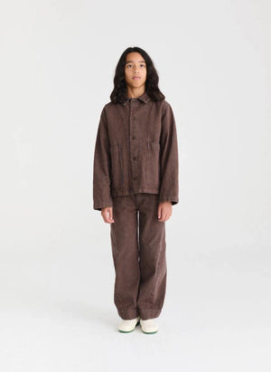 True Artist - N°5 Striped Denim Organic Cotton Jacket | Dark Blue