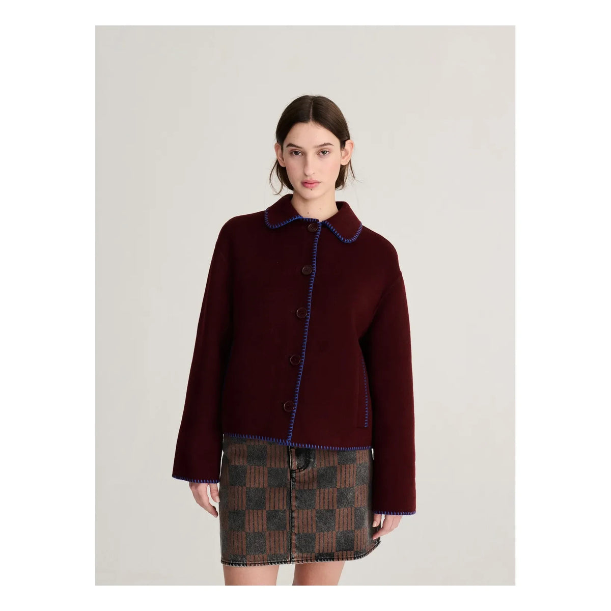 Bobo Choses - Handmade Wool Jacket | Burgundy