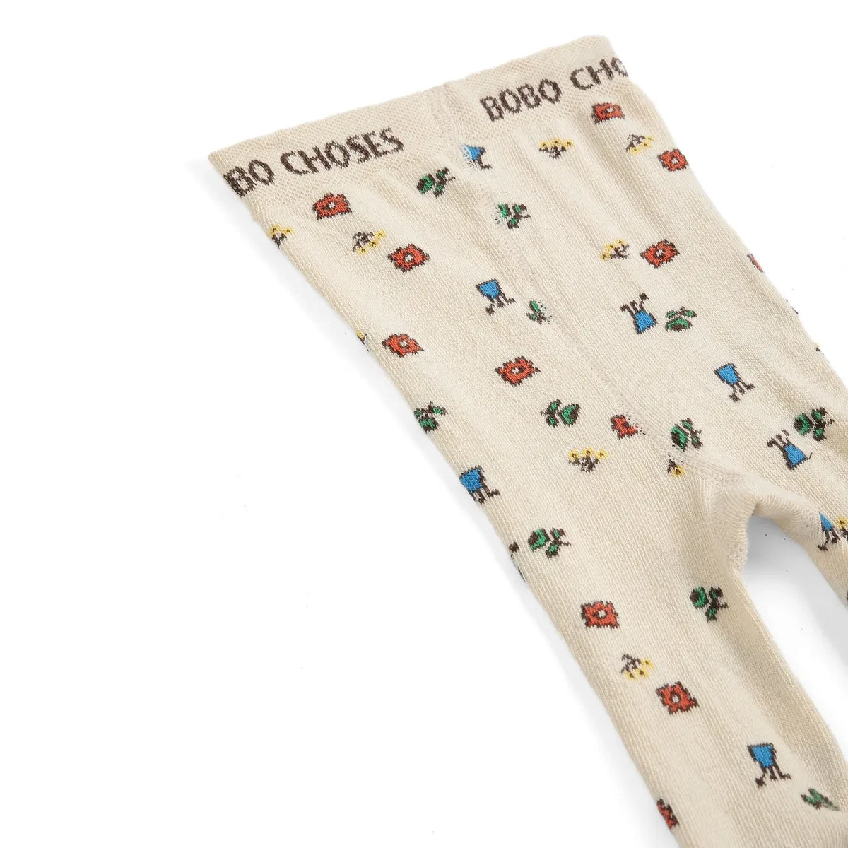 Bobo Choses - Organic Cotton Floral Leggings | Ecru