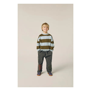 The Campamento - Striped sweatshirt | Haki