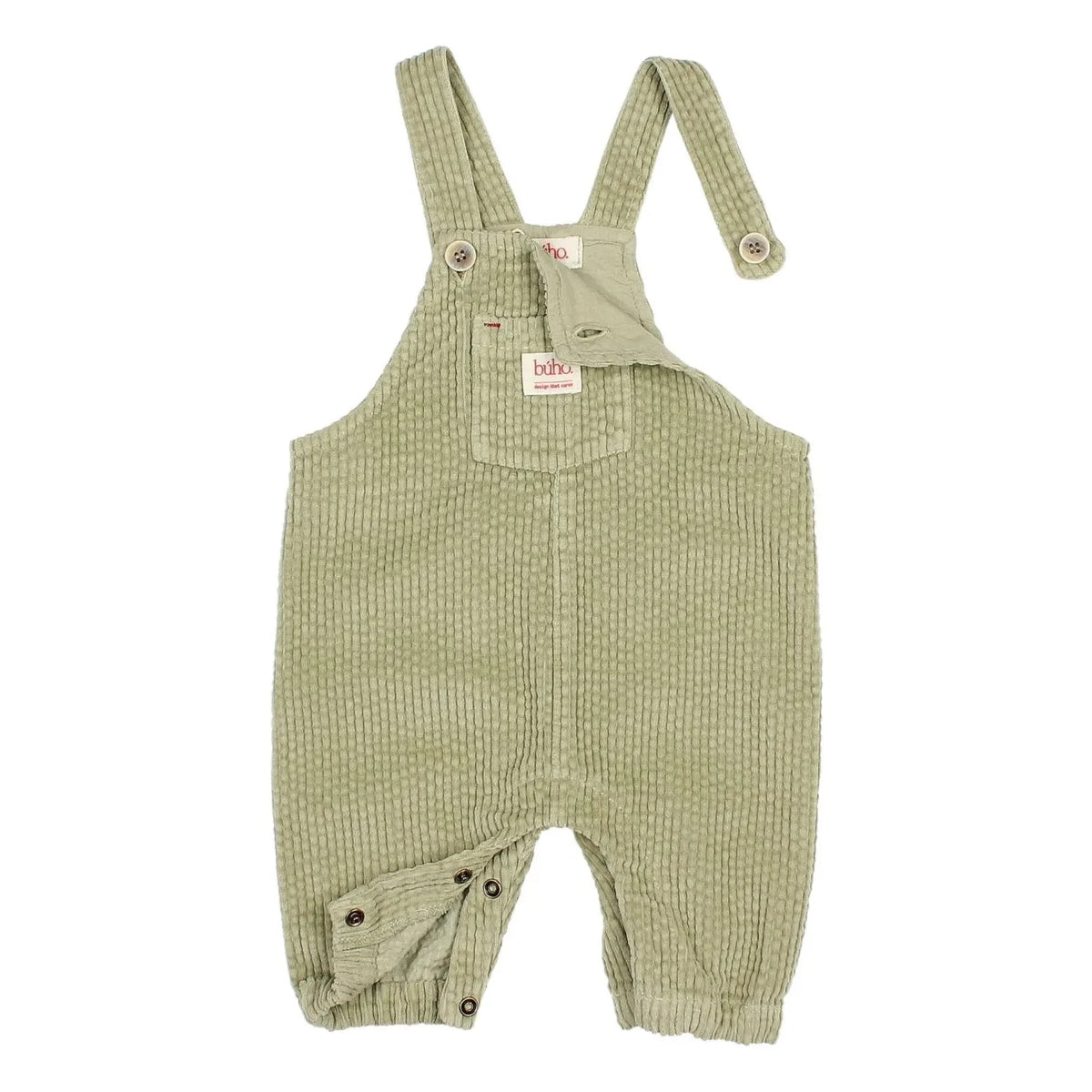 Búho - Velvet Pocket Overalls | Light Green