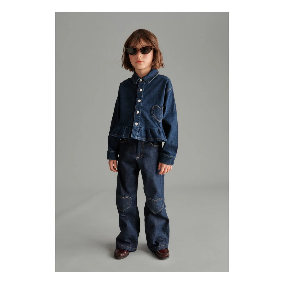 Mipounet - Love Denim Shirt | Dark Blue