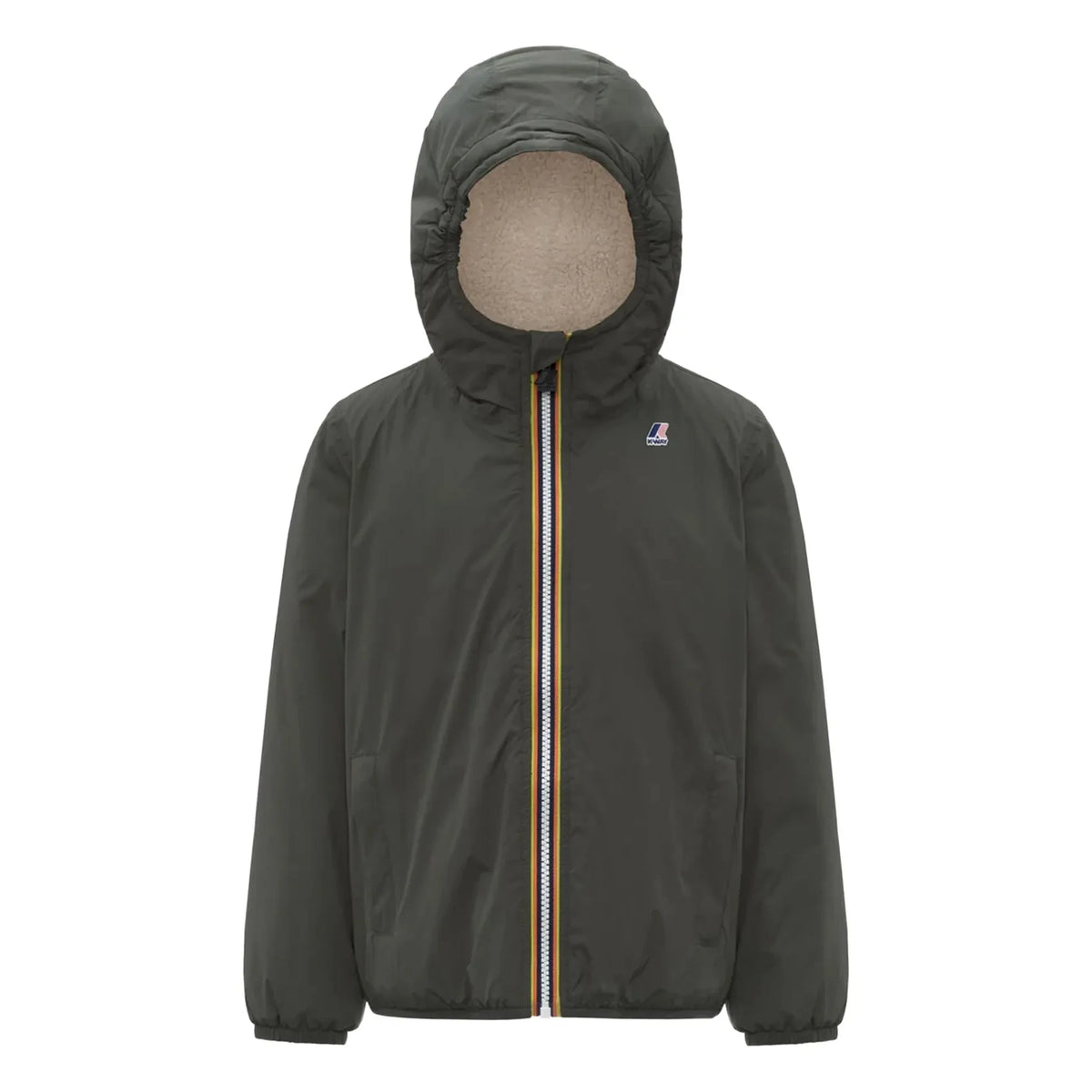 K-way - Le Vrai 4.0 Claude Orsetto waterproof lined jacket | Khaki