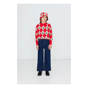Tinycottons - Argyle Wool Sweater | Red