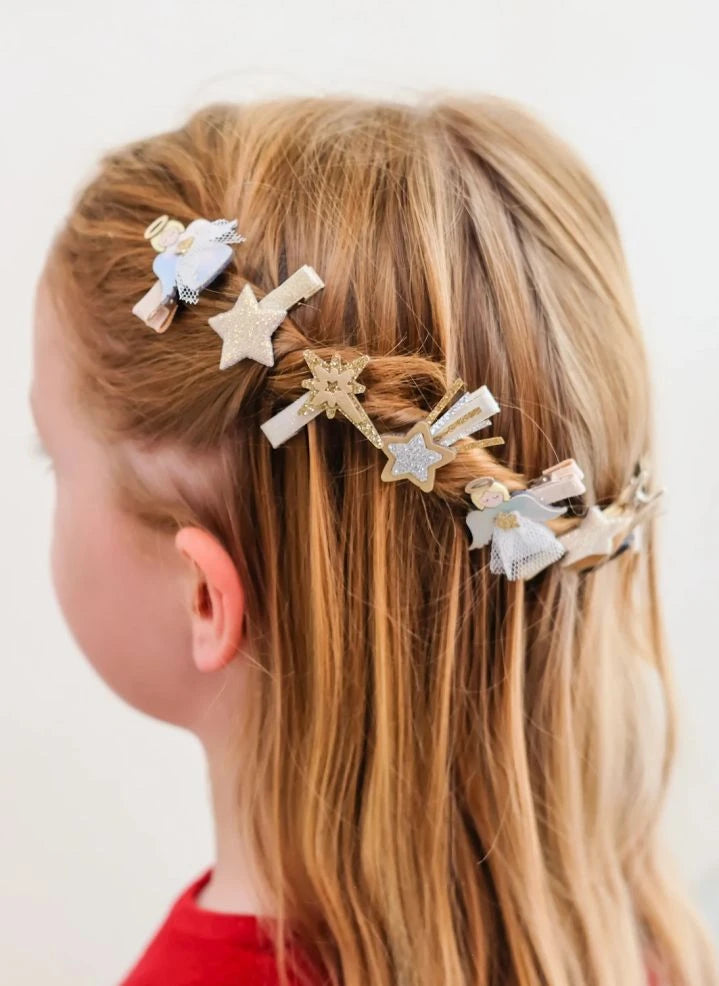 Mimi & Lula - 8-piece Sparkly Angel Hair Stick Set | Gold