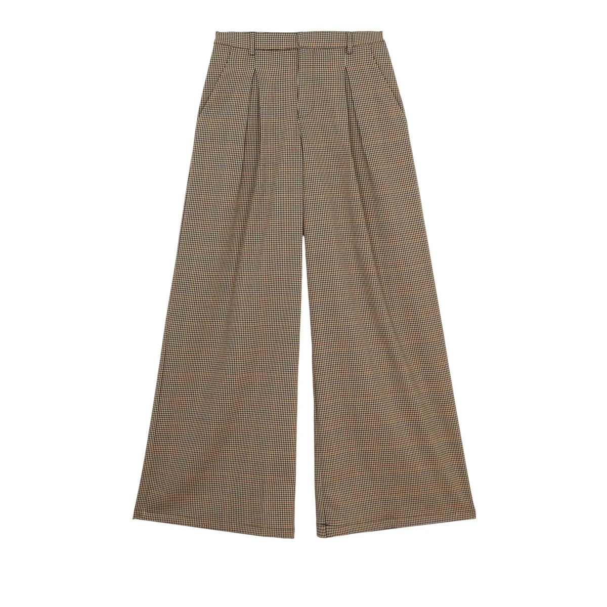 Finger in the nose - Lucesia Houndstooth Trousers | Beige