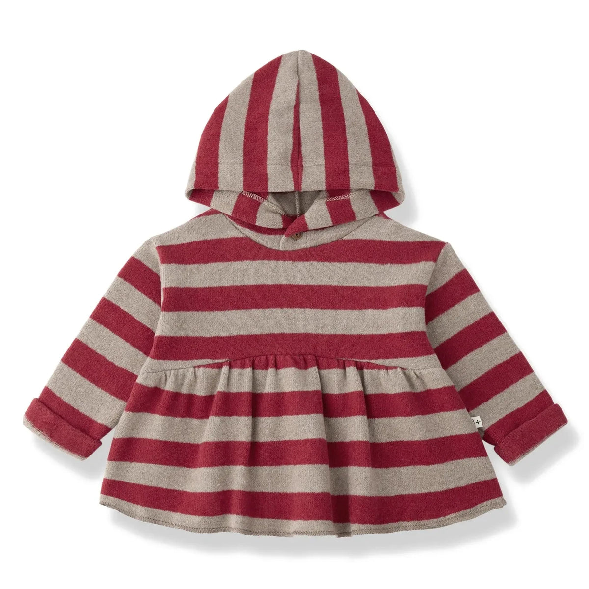 1+ in the family - Babine Striped Hoodie Sweatshirt | Red