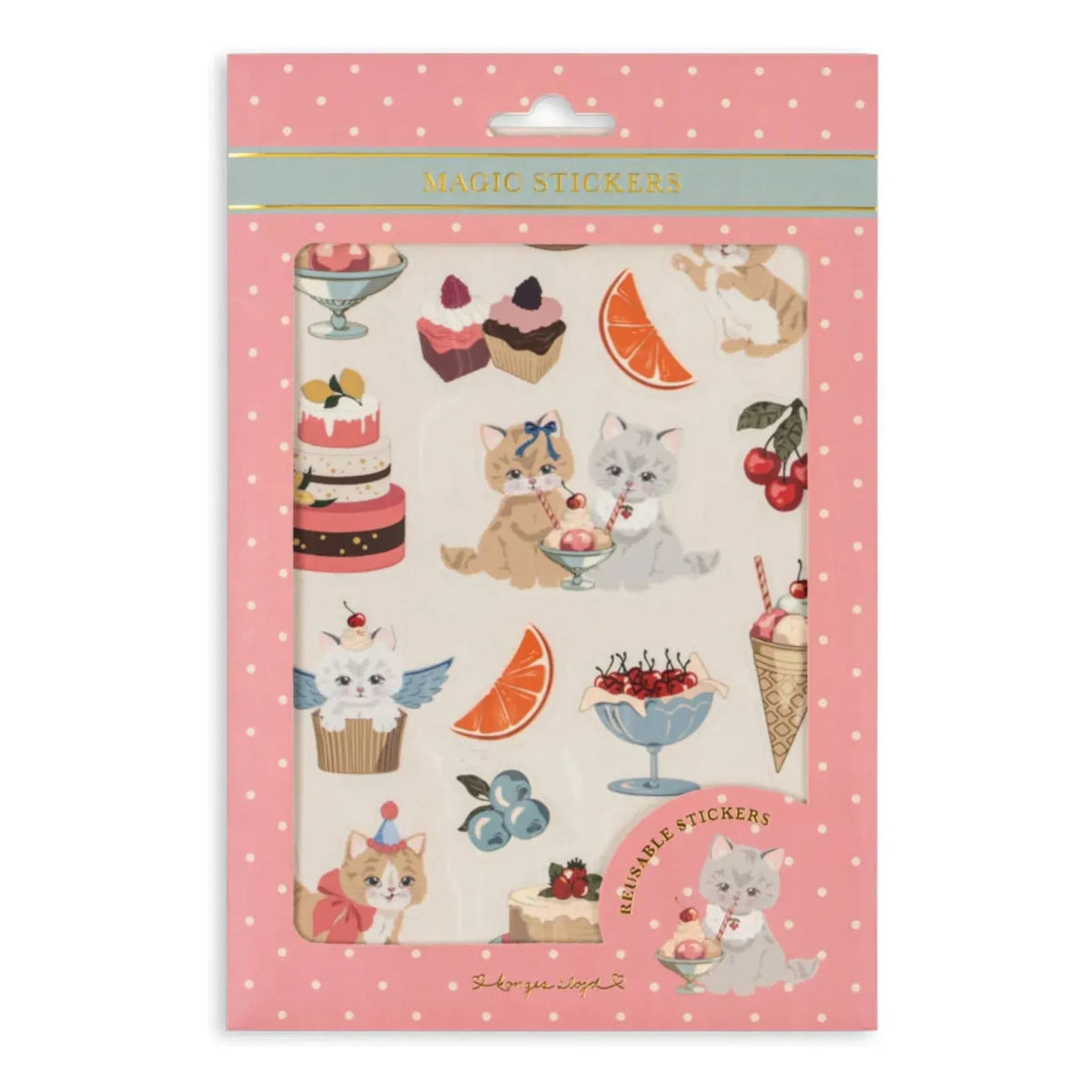 Konges Sløjd - Cat Sticker Set | Pink