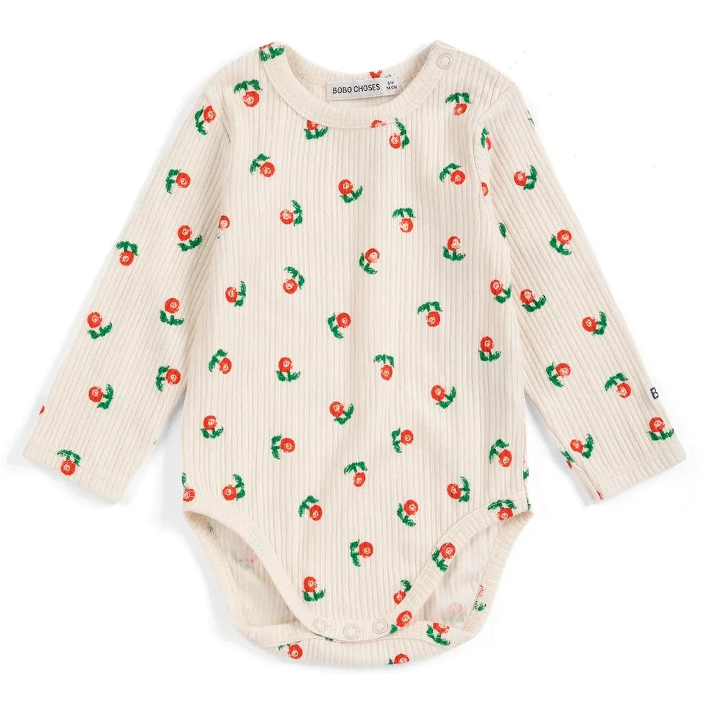 Bobo Choses - Organic Cotton Fitted Bodysuit | Ecru