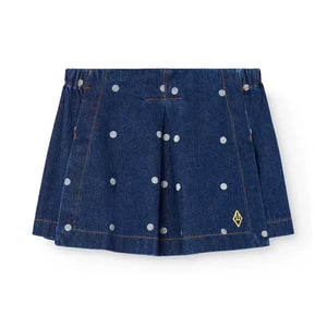 The Animals Observatory - Olingo Pois Denim Short Skirt | Dark Blue