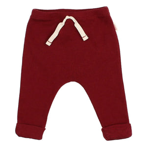 Búho - Ribbed Ankle Pants | Burgundy