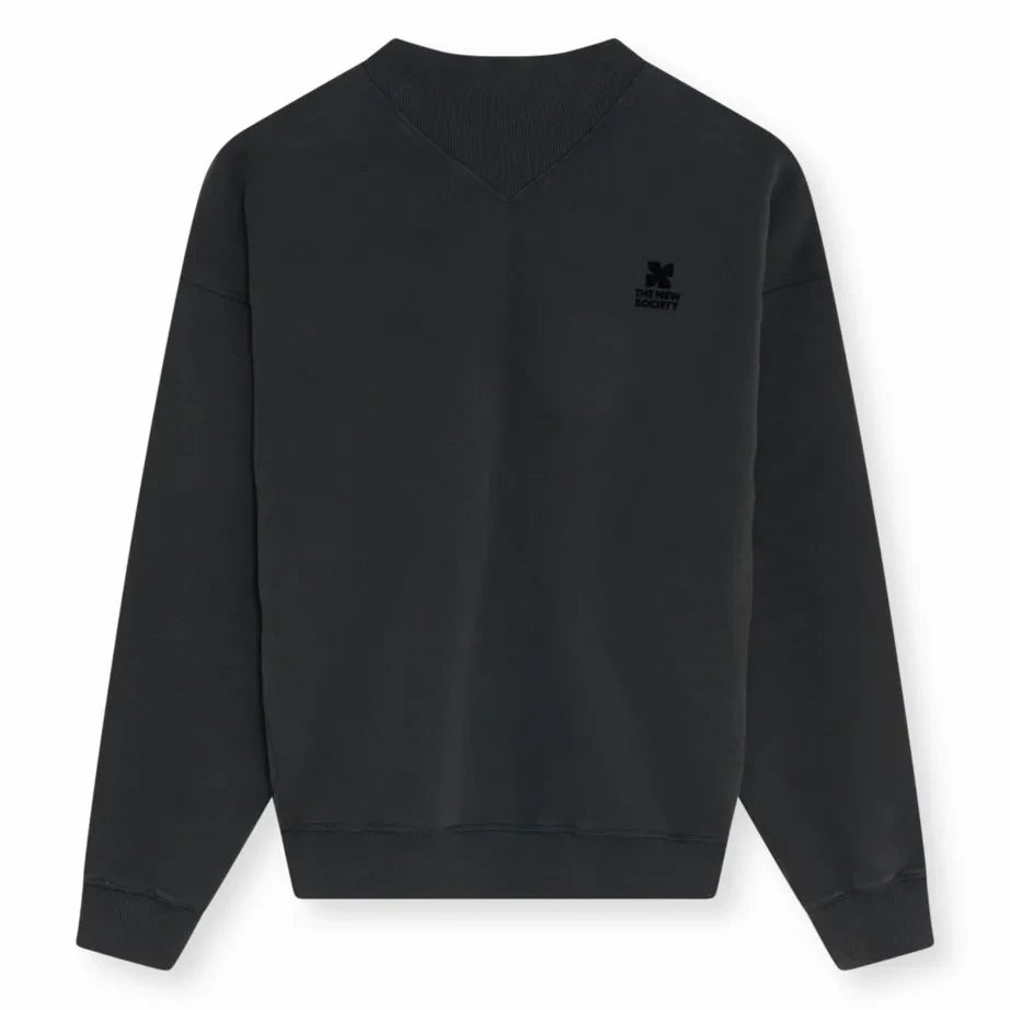 the new society - Cotton Logo Sweatshirt | Dark Gray