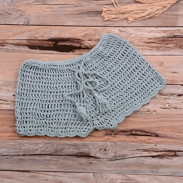 Jesminda - Knitted Lake Green Beach Shorts
