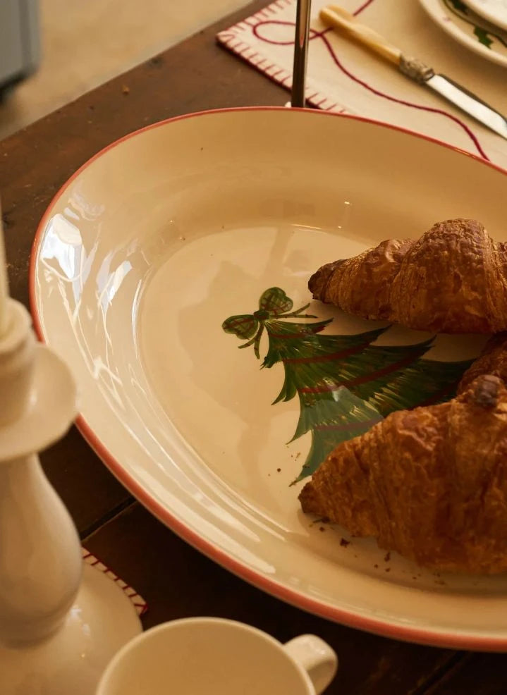 Anna + Nina - Christmas Tree Serving Plate | White