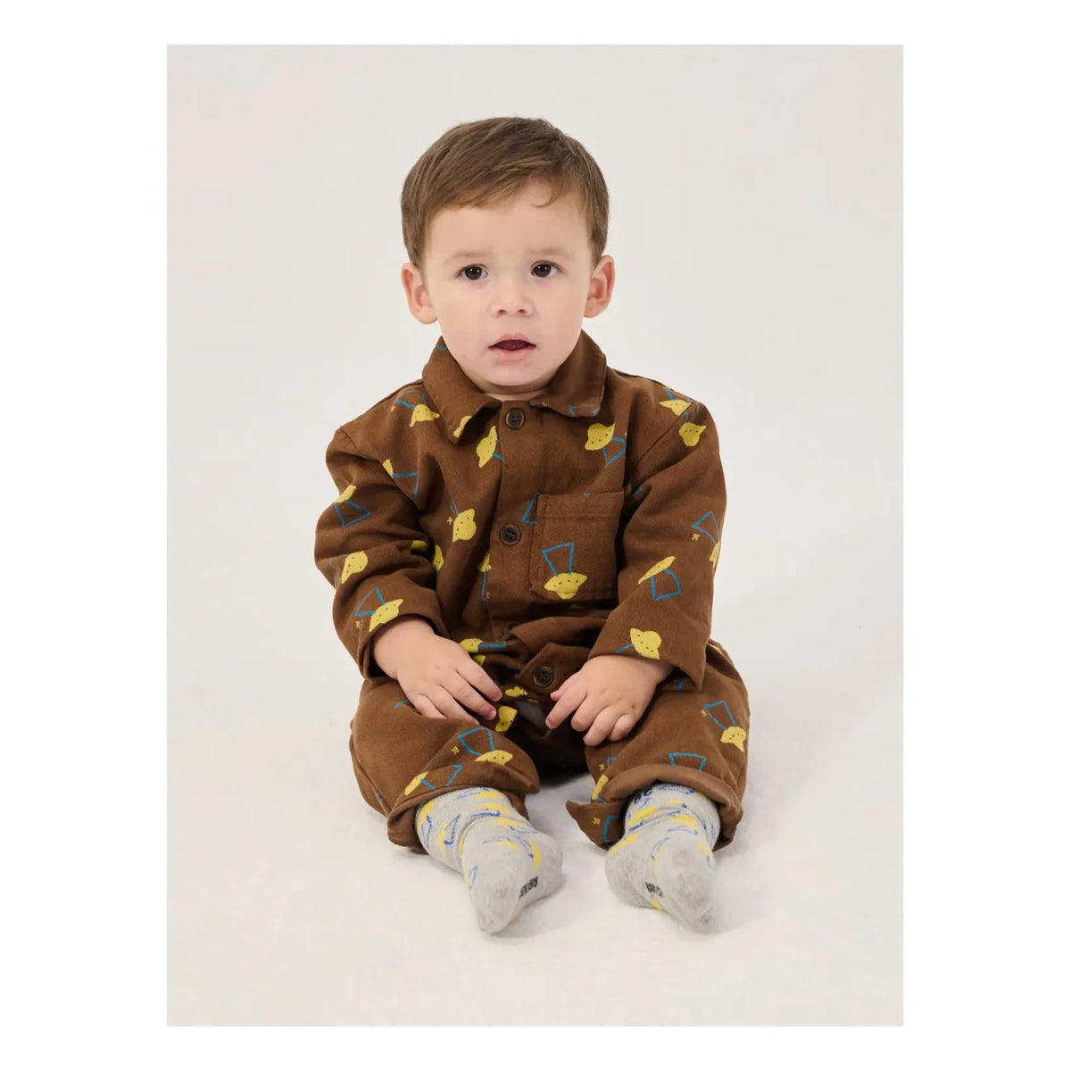 Bobo Choses - Tencel tan brown suit | Brown