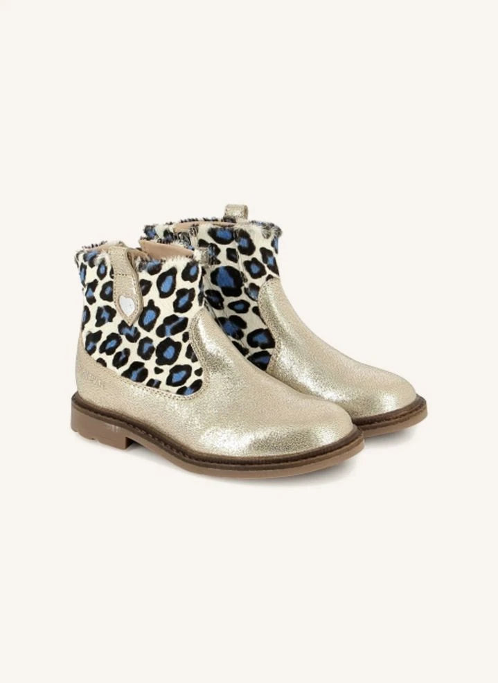 Pom d'Api - Sister Cover Leopard Boot | Gold