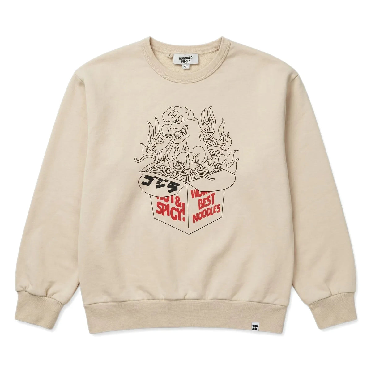 Hundred Pieces - Ryde Godzilla Organic Cotton Sweatshirt | Off-white