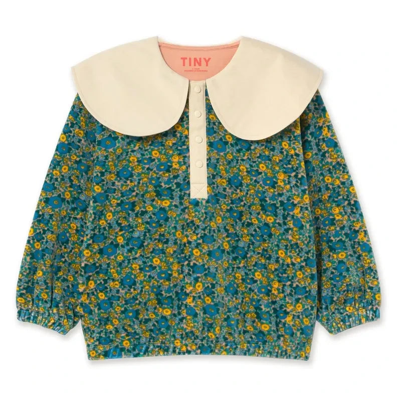 Tinycottons - Organic Cotton Floral Print Sweatshirt | Blue