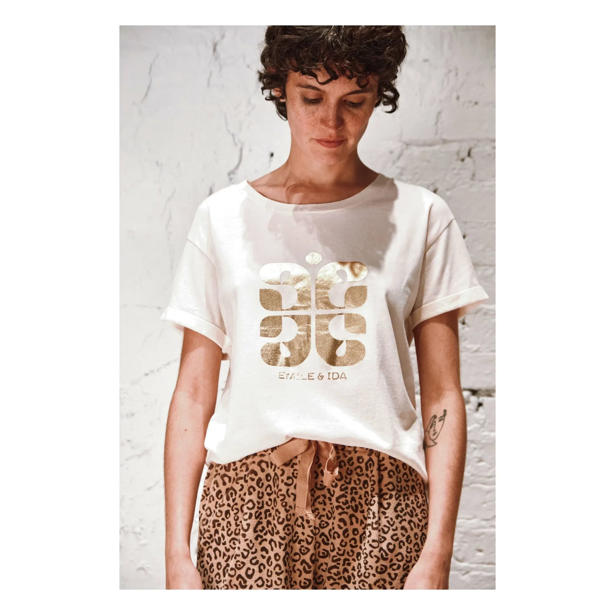 Emile et Ida - Boris Organic Cotton T-Shirt | Cream