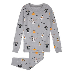 Petit Lem - Organic Cotton Halloween Pajamas | Gray