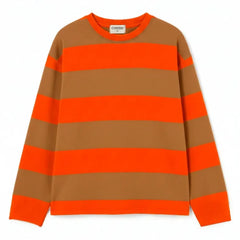 Cozmo - Basic striped T-shirt | Neon orange