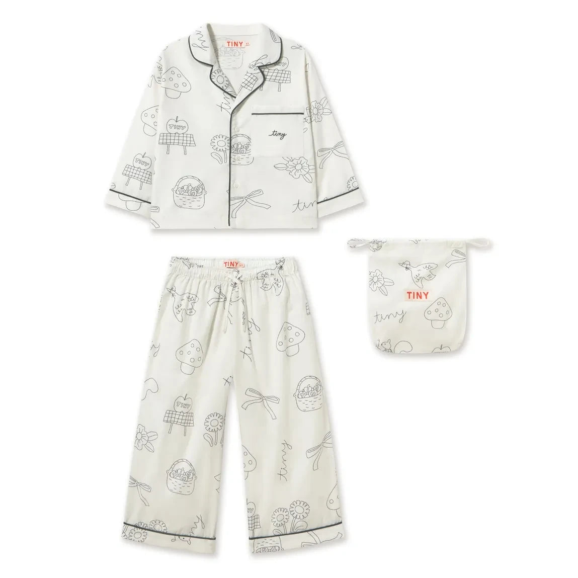 Tinycottons - Apple Pajamas | White