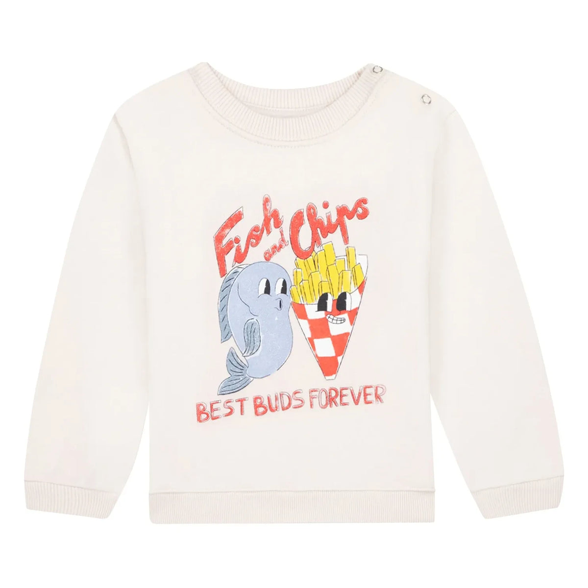 Bonton - Smily Fish Sweatshirt | Ecru