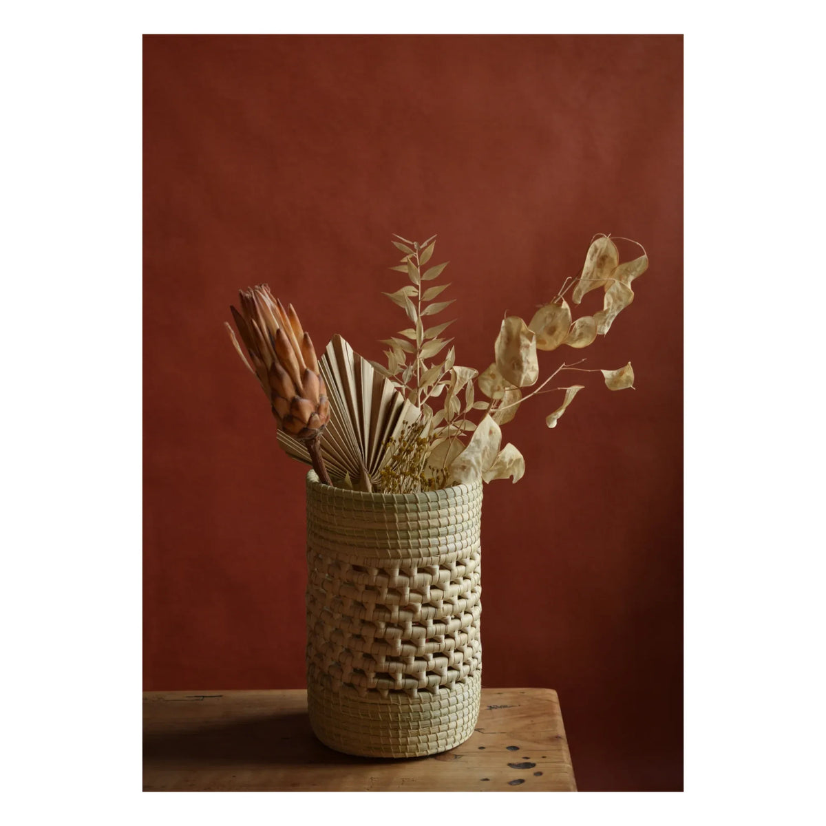 Finca Home - Woven Palm Leaf Decorative Vase