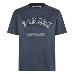 Samsoe Samsoe - Sacamino Organic Cotton T-Shirt | Grey Blue