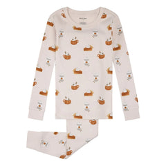 Petit Lem - Organic Cotton "Cakes" Pajamas | Pale Pink