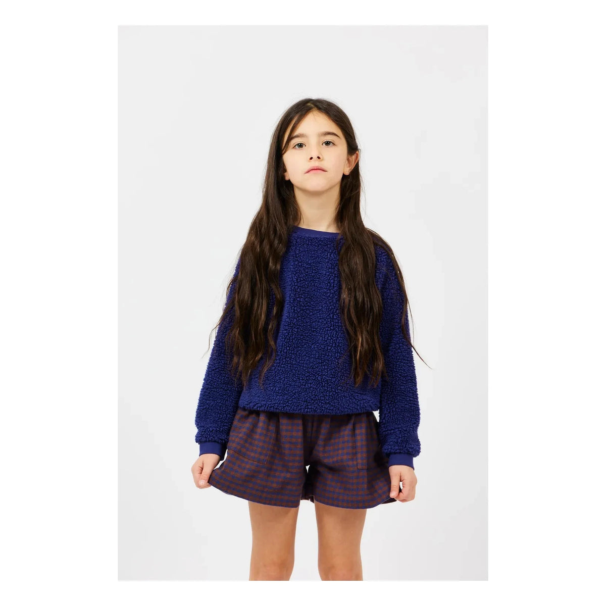 Arsène et Les Pipelettes - Organic Cotton Vichy Shorts | Brown