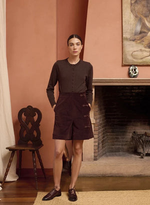 Maria de la Orden - Silene Cotton Bermuda Shorts | Chocolate