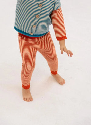 Bayiri - Lazy Bug Striped Organic Cotton Pants | Red