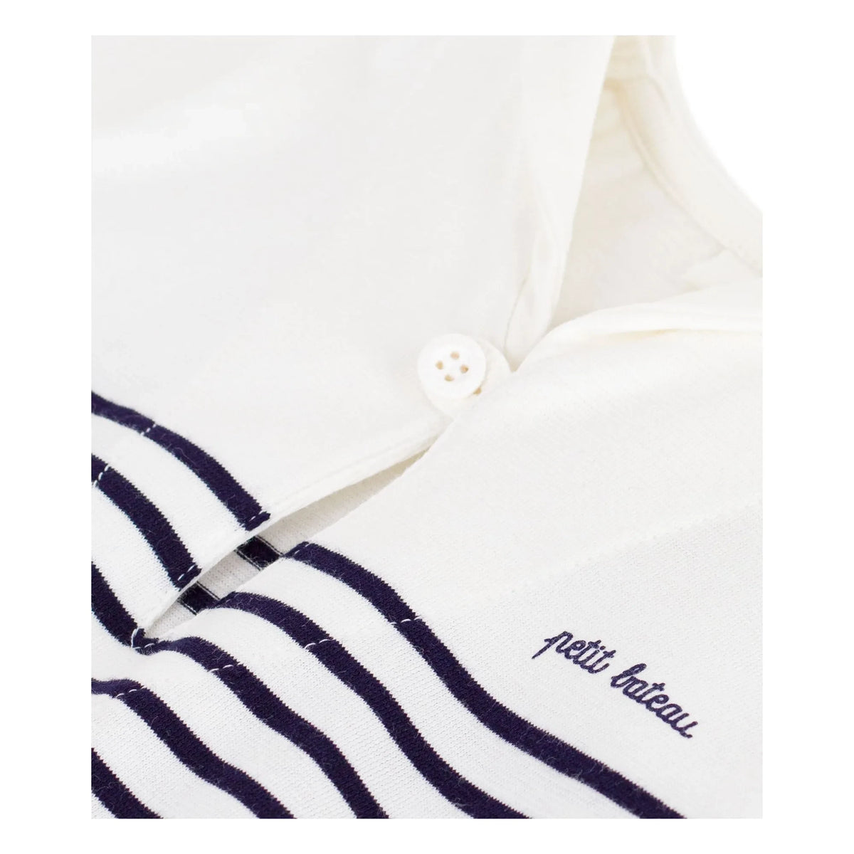 Petit Bateau - Striped Organic Cotton Romper | White