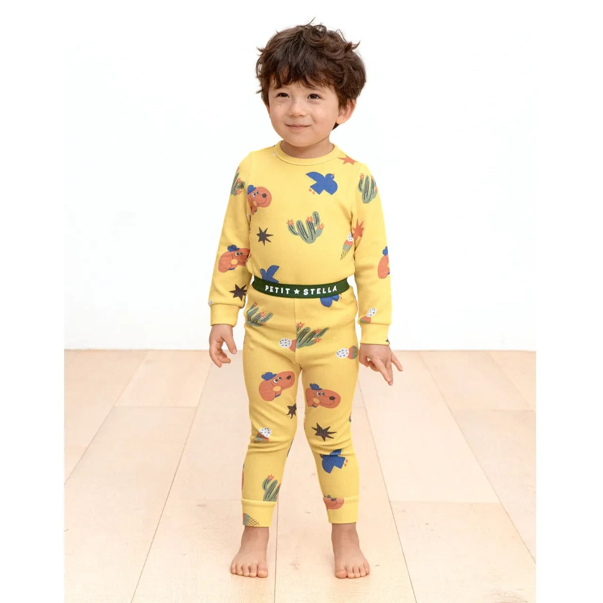 Petit Stella - Pima cotton and Modal pajamas for dogs | Yellow